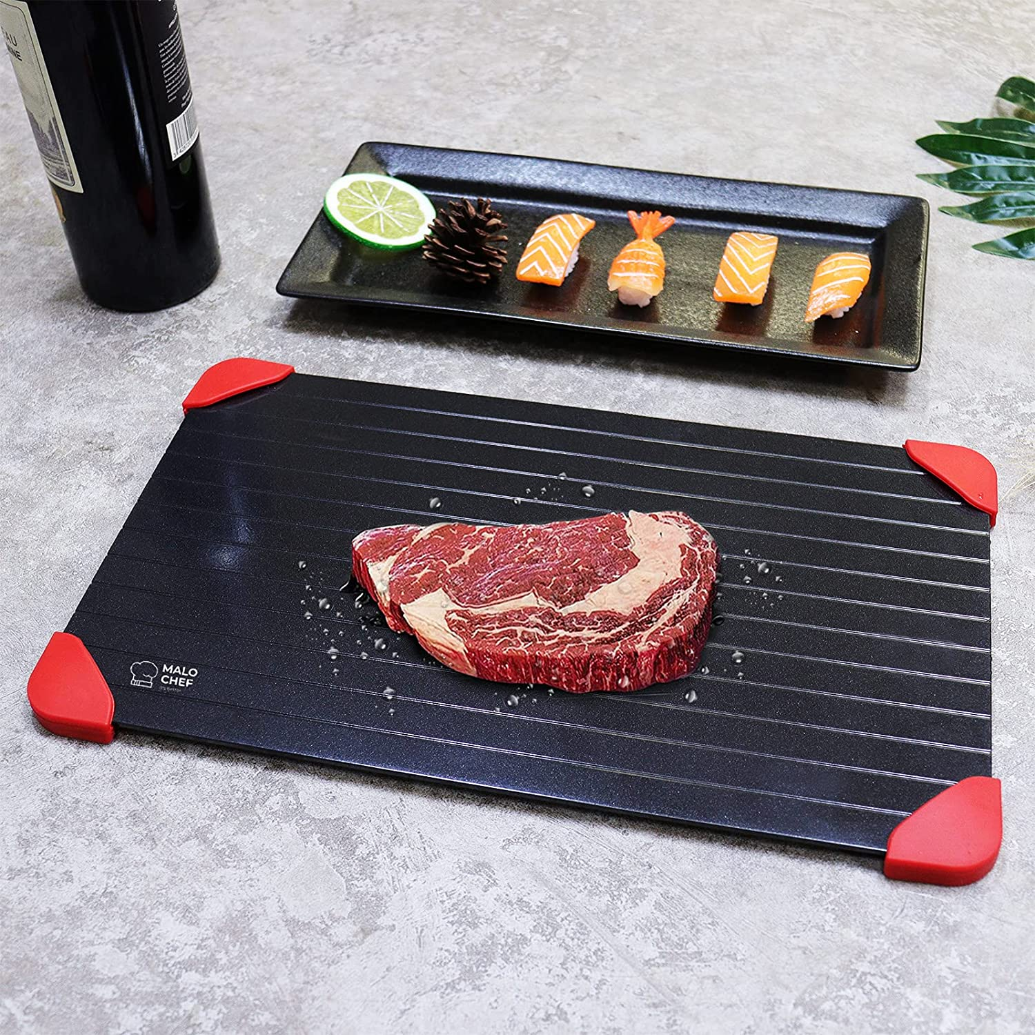 Defrosting Tray for Frozen Meat & Accessory Set 