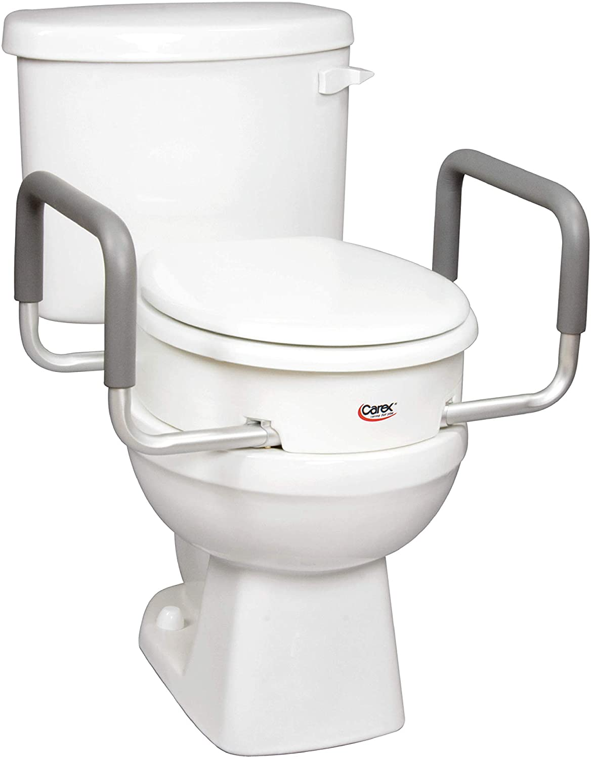 Elevated Toilet Riser with Removable Padded Handles