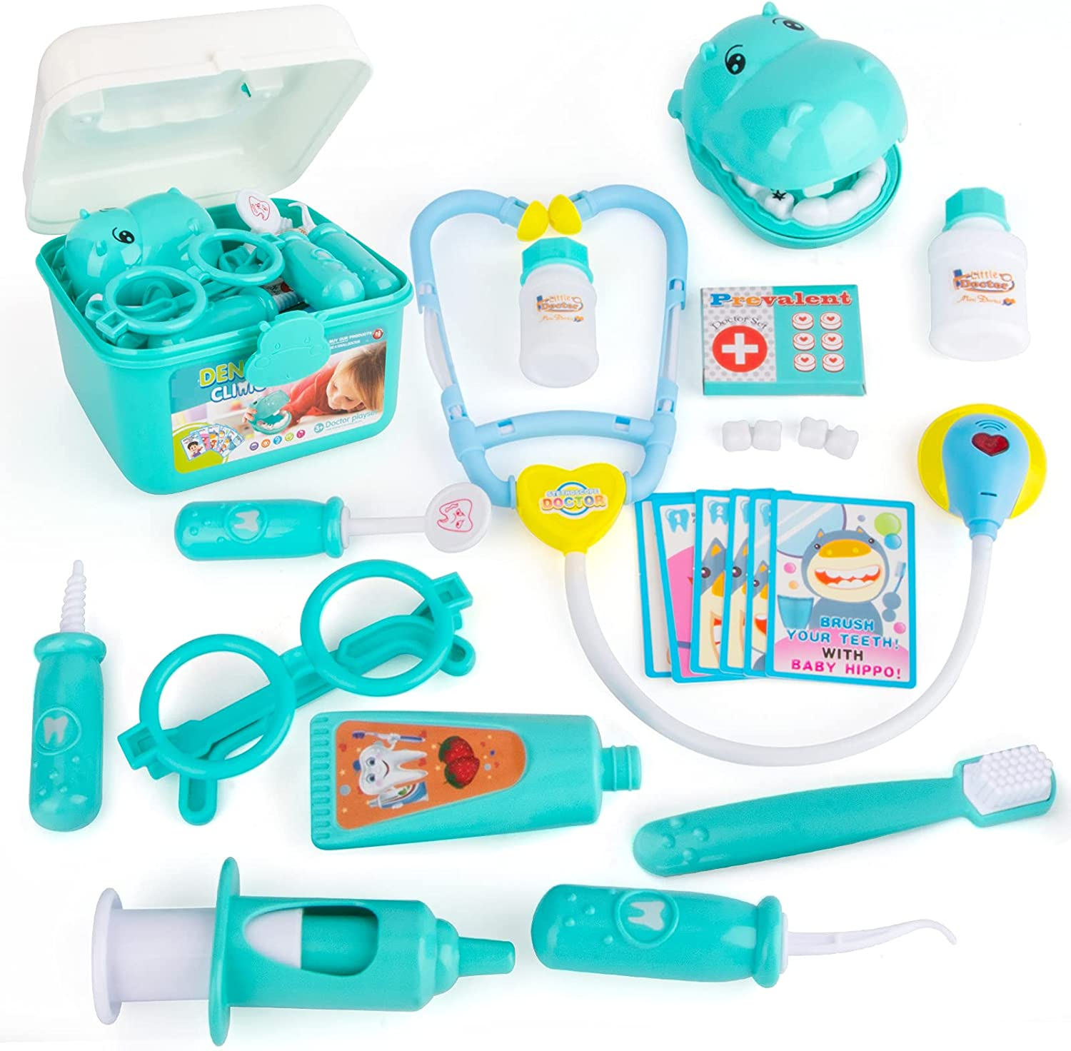 Doctor Kit Play Sets for Kids, 38 Pieces Dentist Toys