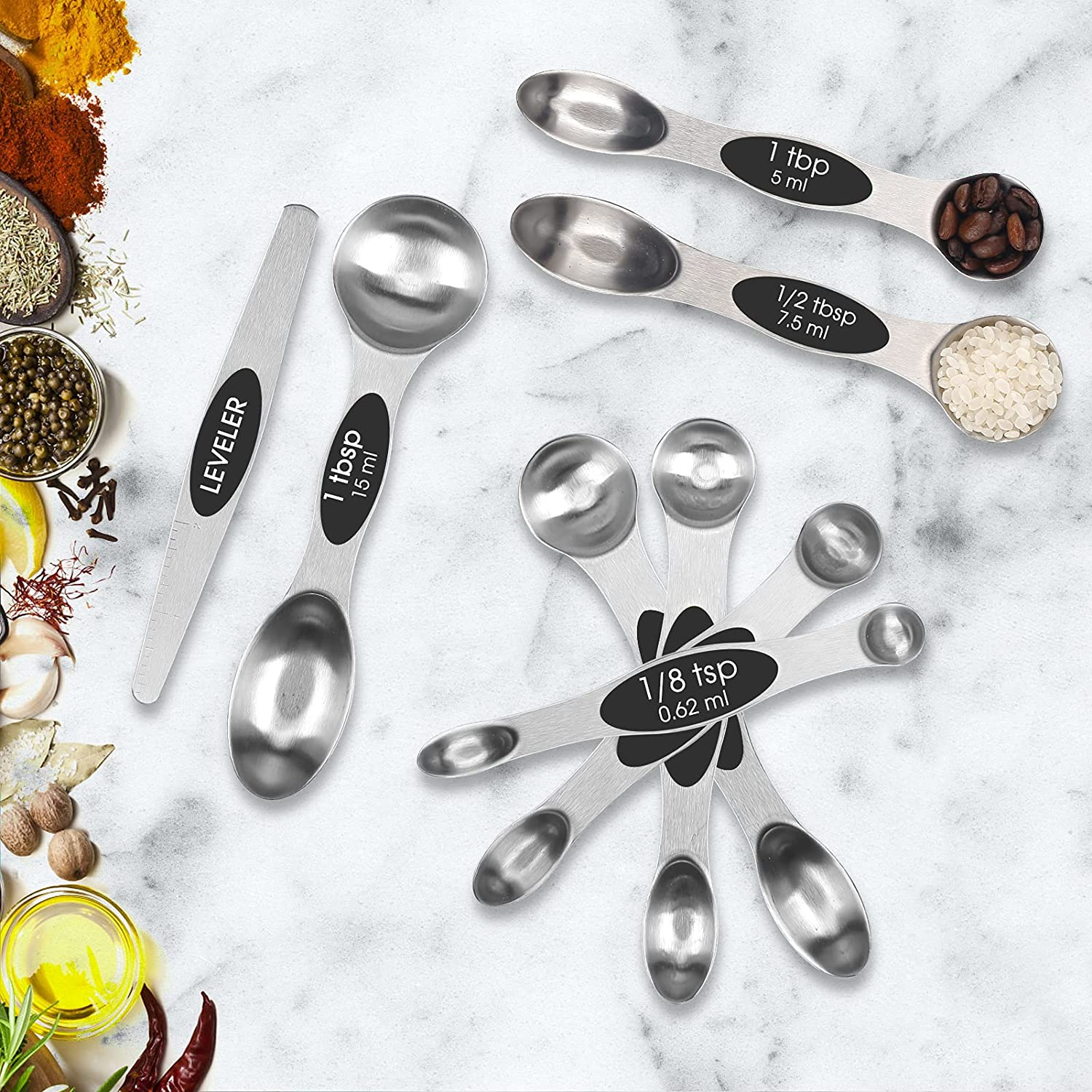 Magnetic Measuring Spoons Set