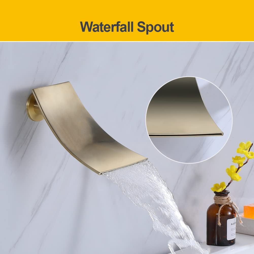 Wall Mount Bathtub Faucet with Handheld Shower