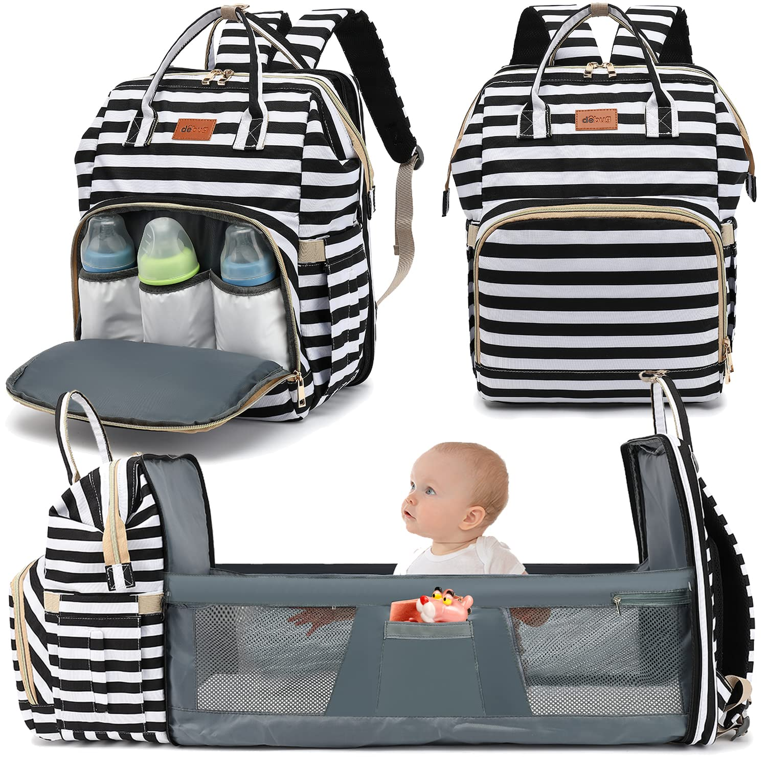 Baby Diaper Backpack with Changing Station