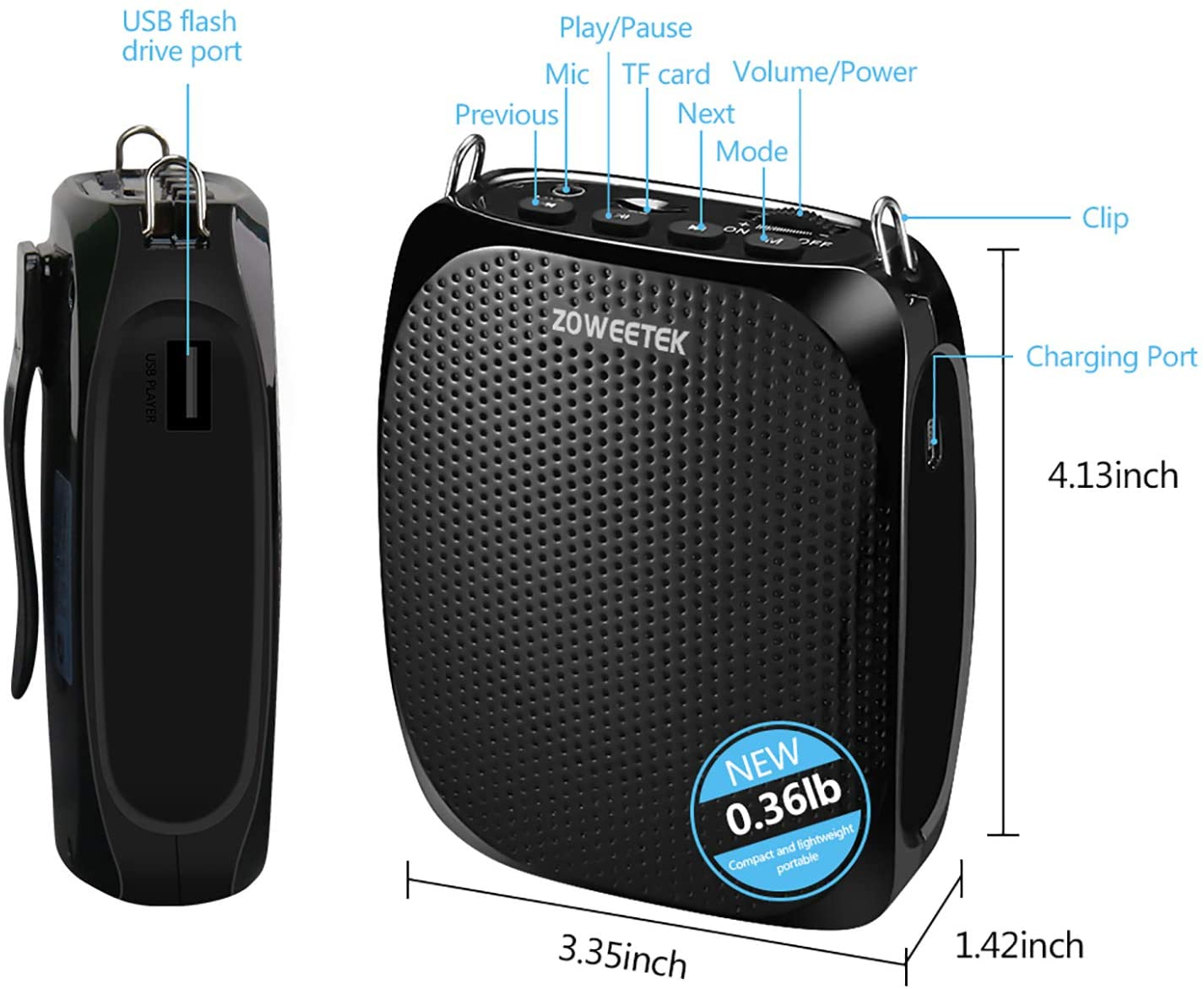 Portable Rechargeable Mini Voice Amplifier