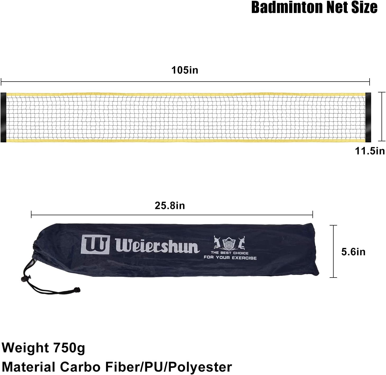 Portable Badminton Net Set