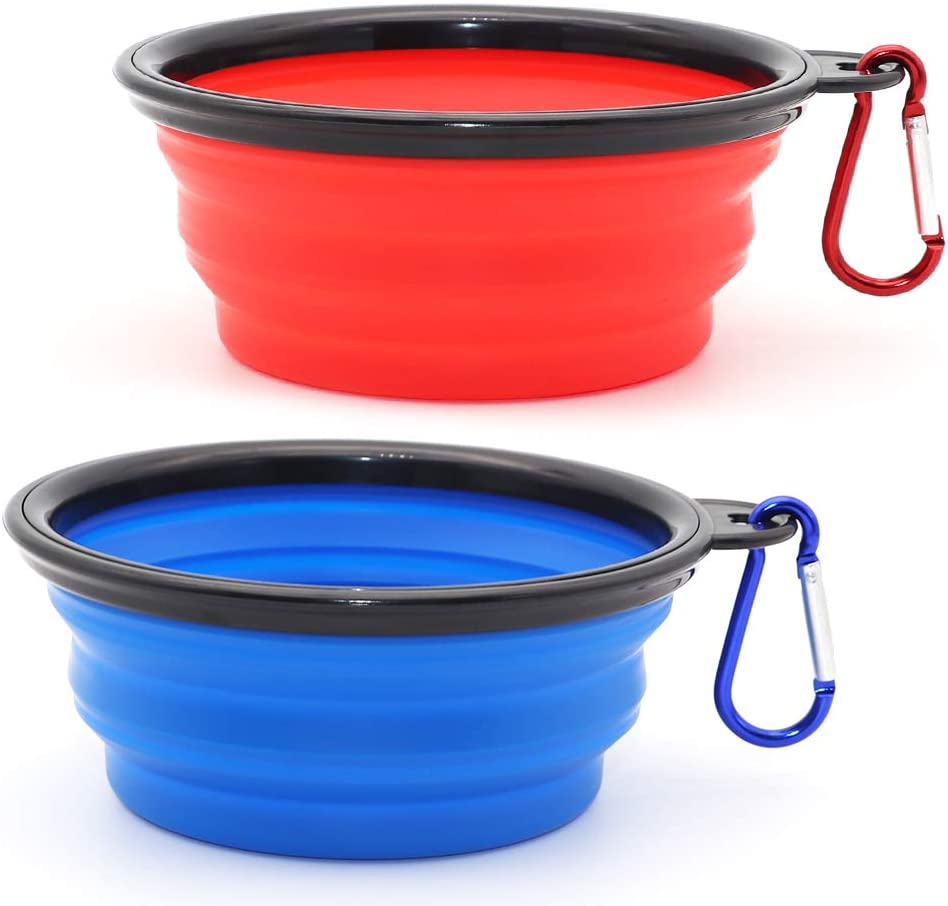 Collapsible Portable Pet Feeding Watering Dish