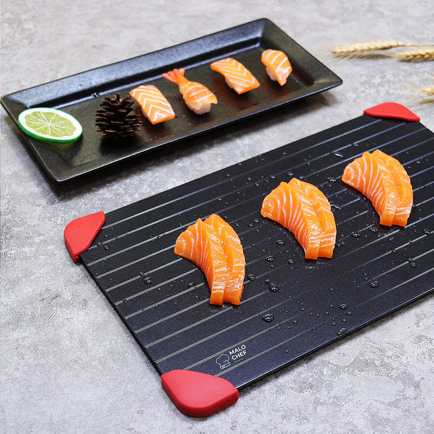 Defrosting Tray for Frozen Meat & Accessory Set 