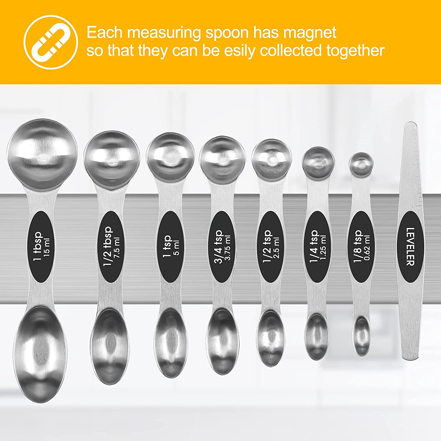 Magnetic Measuring Spoons Set