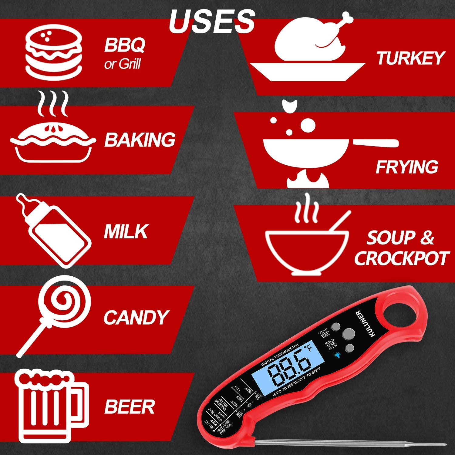 Waterproof Digital Food Thermometer