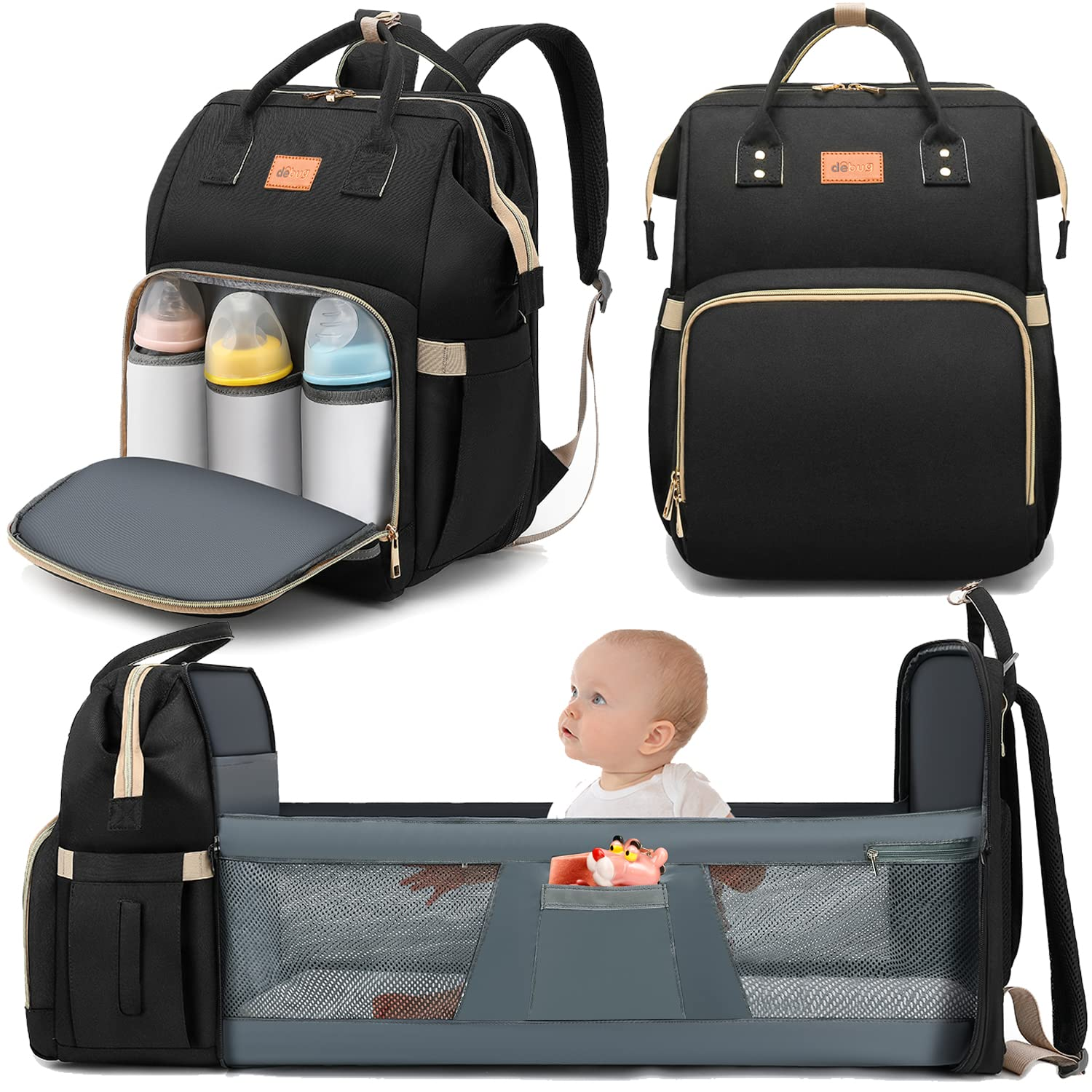 Baby Diaper Backpack with Changing Station