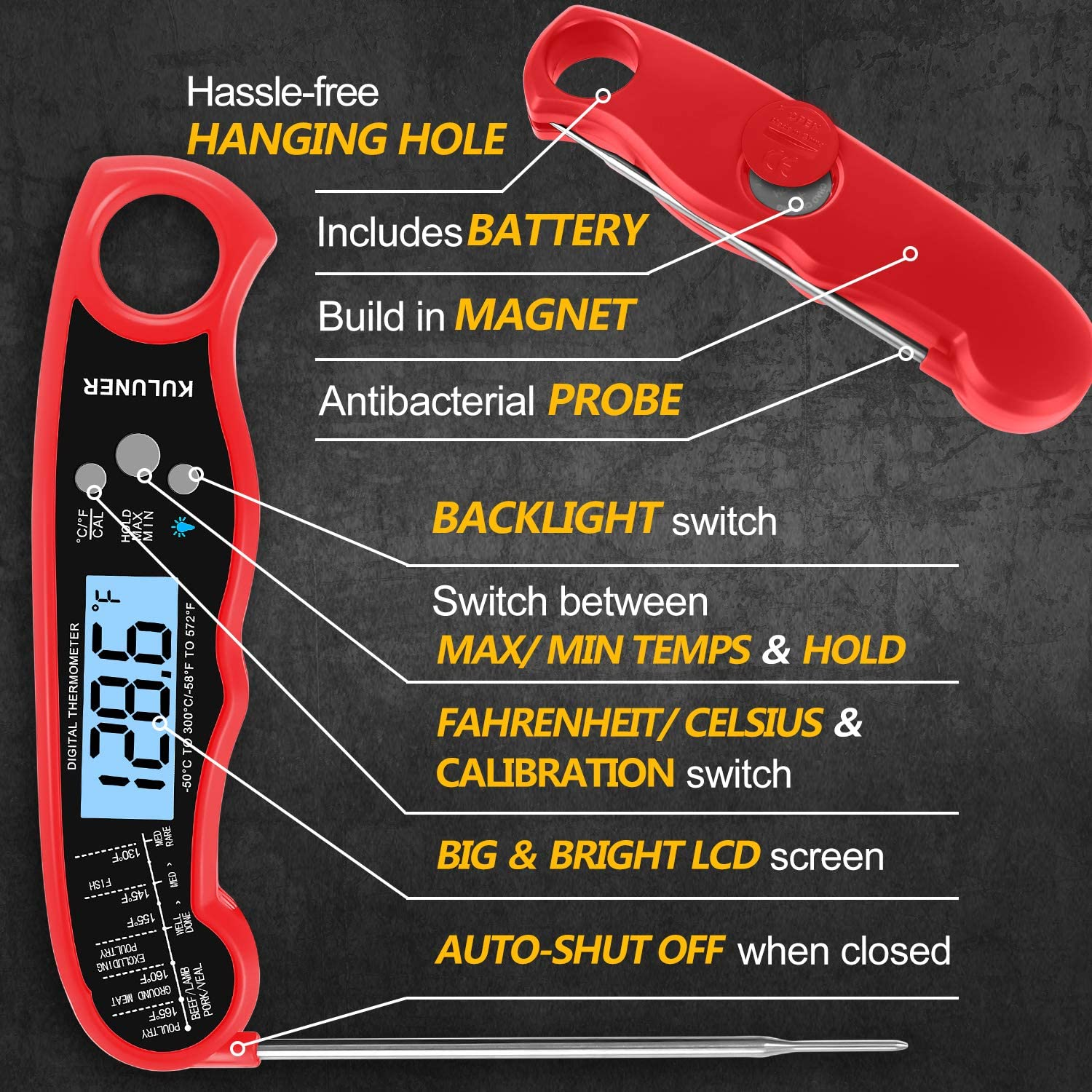 Waterproof Digital Food Thermometer