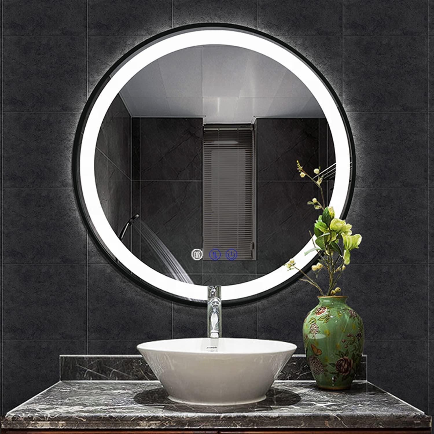 LED Lighted Oval Bathroom Mirror