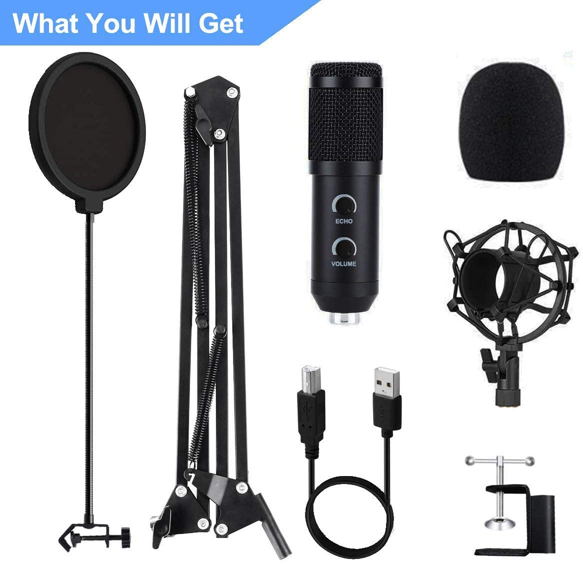 Upgraded USB Condenser Microphone