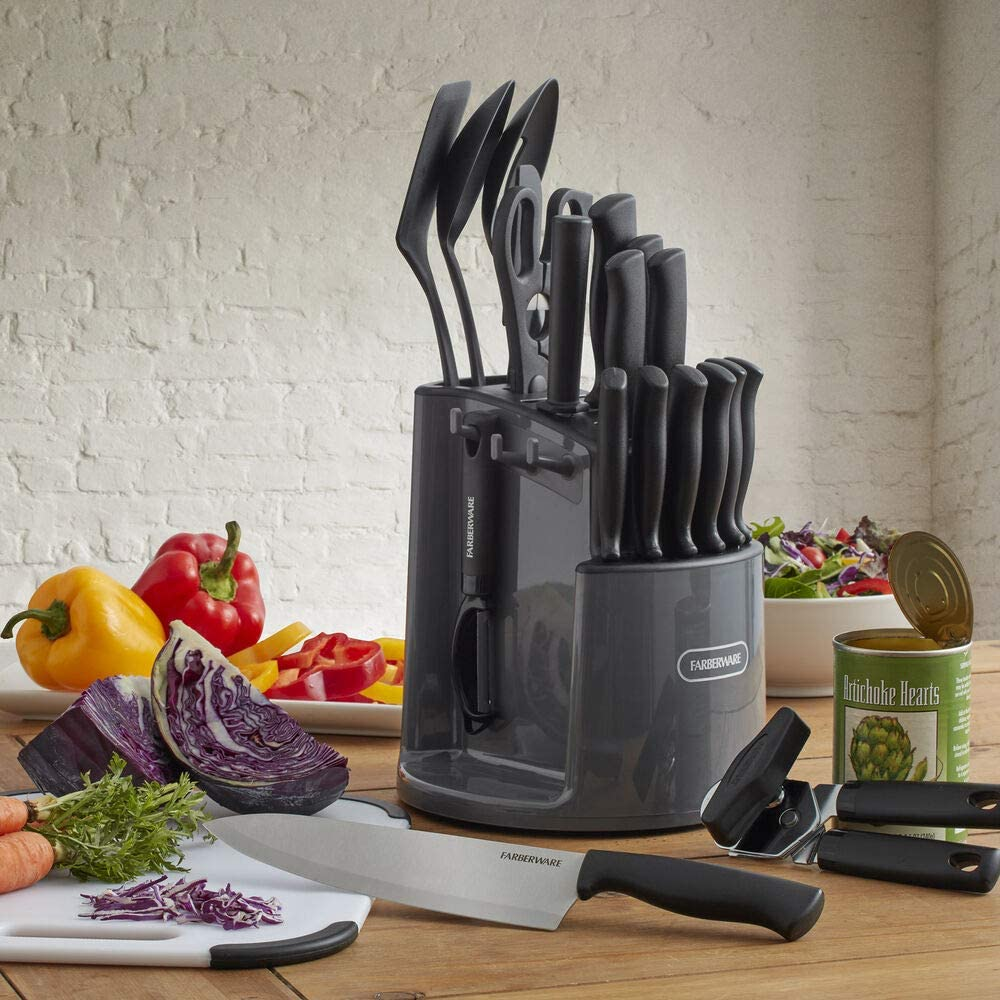 Spin-And-Store Knife and Kitchen Tool Set 