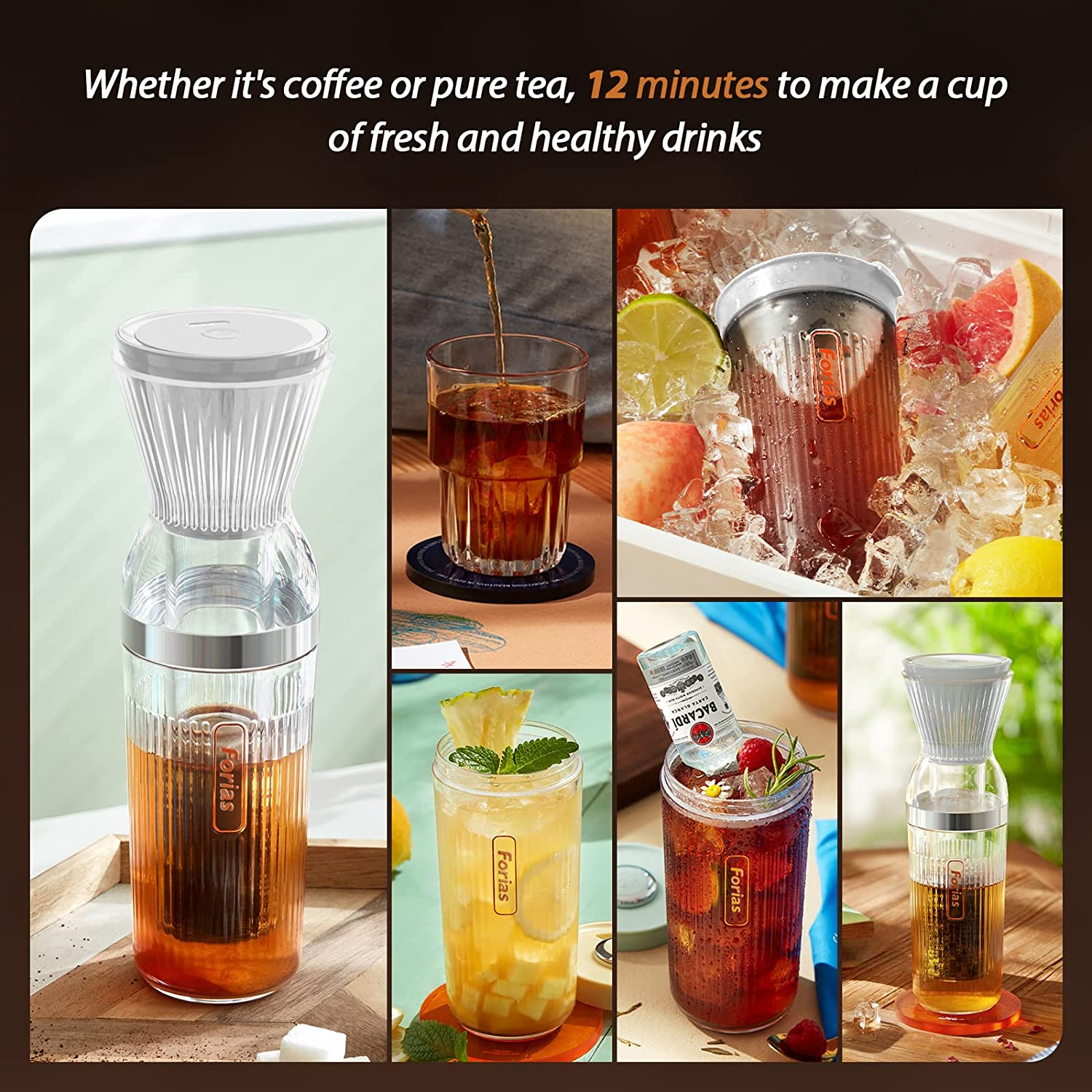 Cordless Electric Cold Brew Coffee Maker 