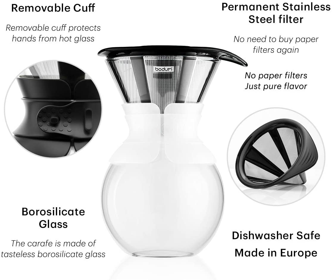 Pour over Coffee Maker with Permanent Filter