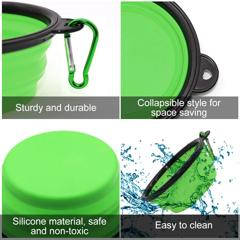 Collapsible Portable Pet Feeding Watering Dish