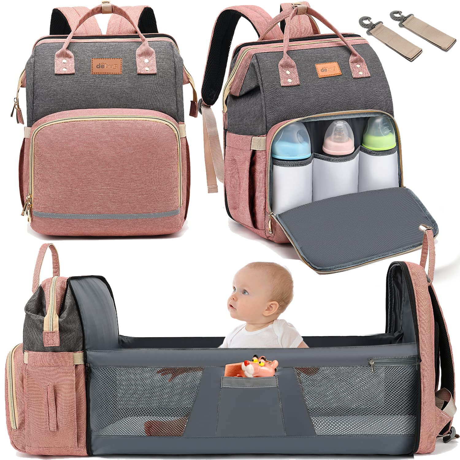 Baby Diaper Backpack with Changing Station