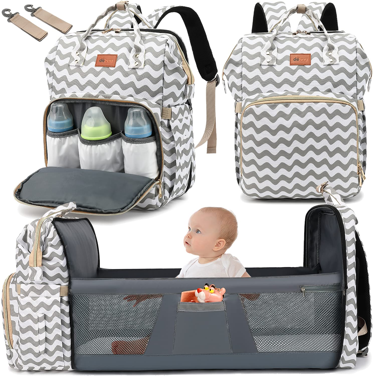 Baby Diaper Backpack with Changing Station