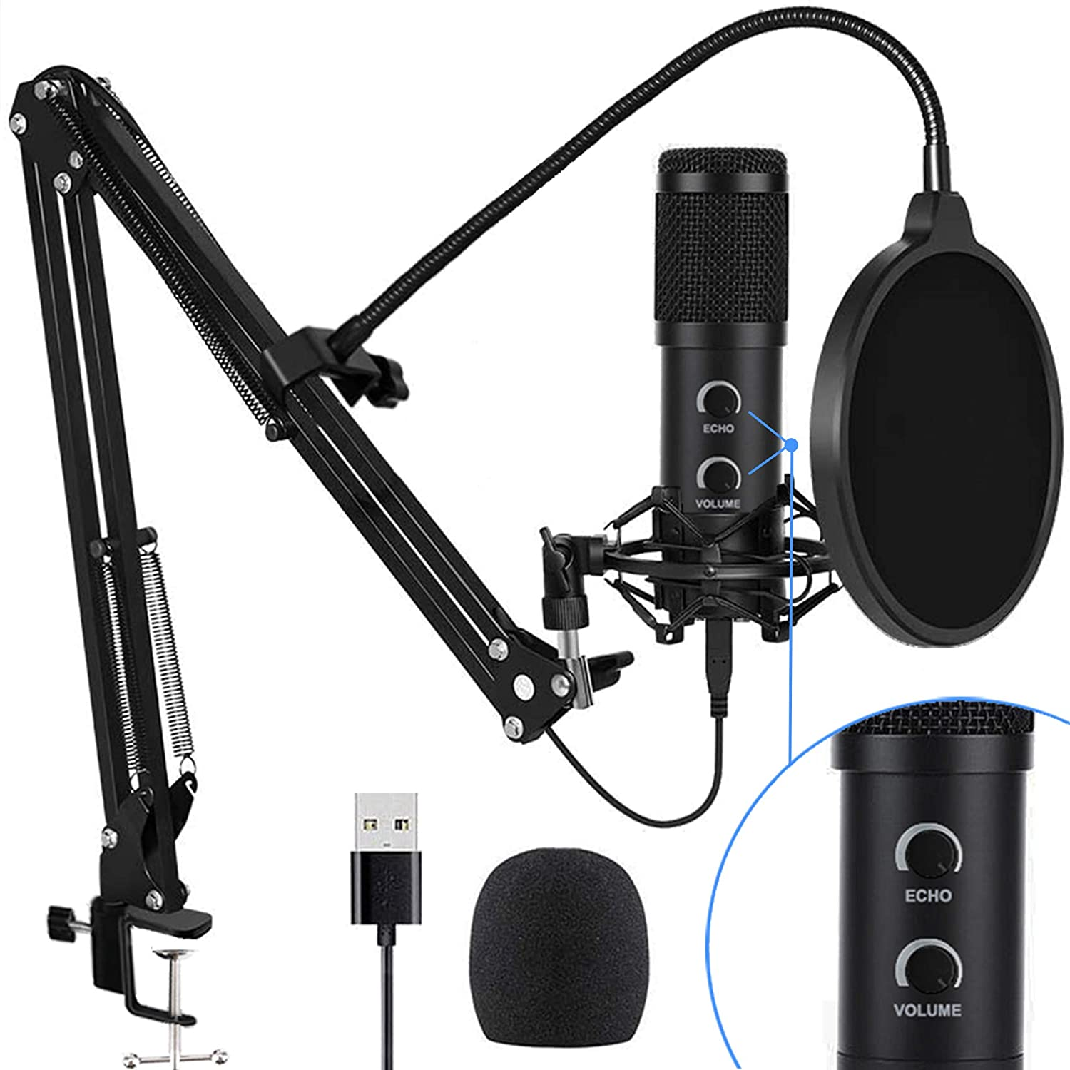 Upgraded USB Condenser Microphone
