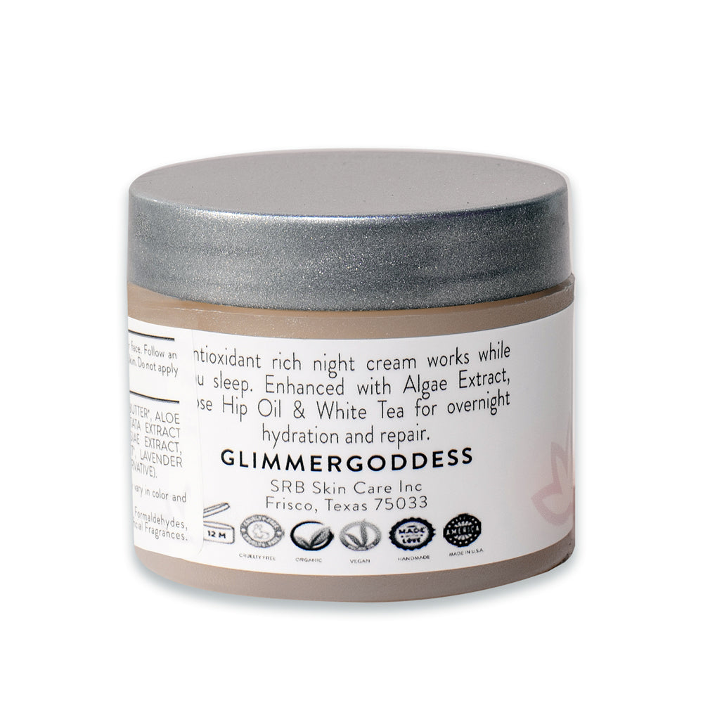 A Organic Skin Renewal Night Face Cream - Hydrates & Lifts moisturizing face mask.