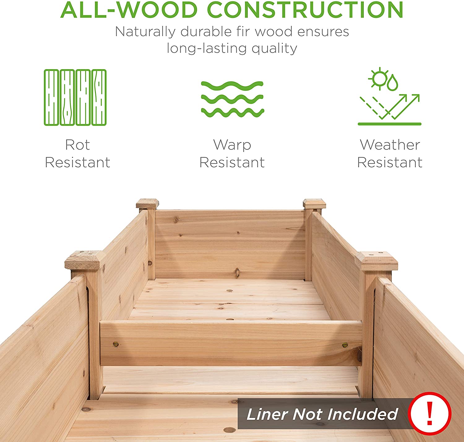 Elevated Wood Planter Box Stand 