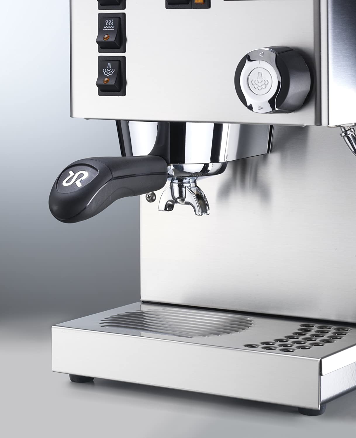 Espresso Machine with Iron Frame and Stainless Steel Side Panels