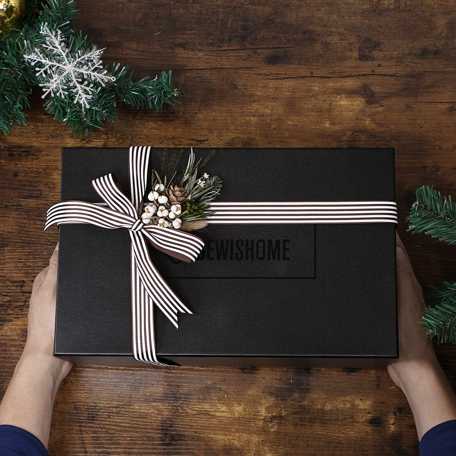 A BEWISHOME 12 Watch Box with Valet Drawer, Luxury Watch Case Jewelry Organizer, Leather Watch Organizer for Men Women, Real Glass Top, Metal Hinge, Black SSH02L with several watches in it.