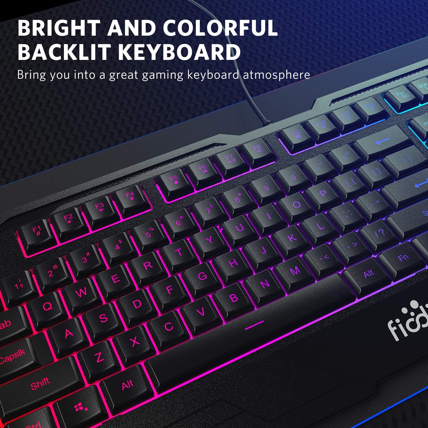 Rainbow Wired Gaming Computer Keyboard and Mouse Combo