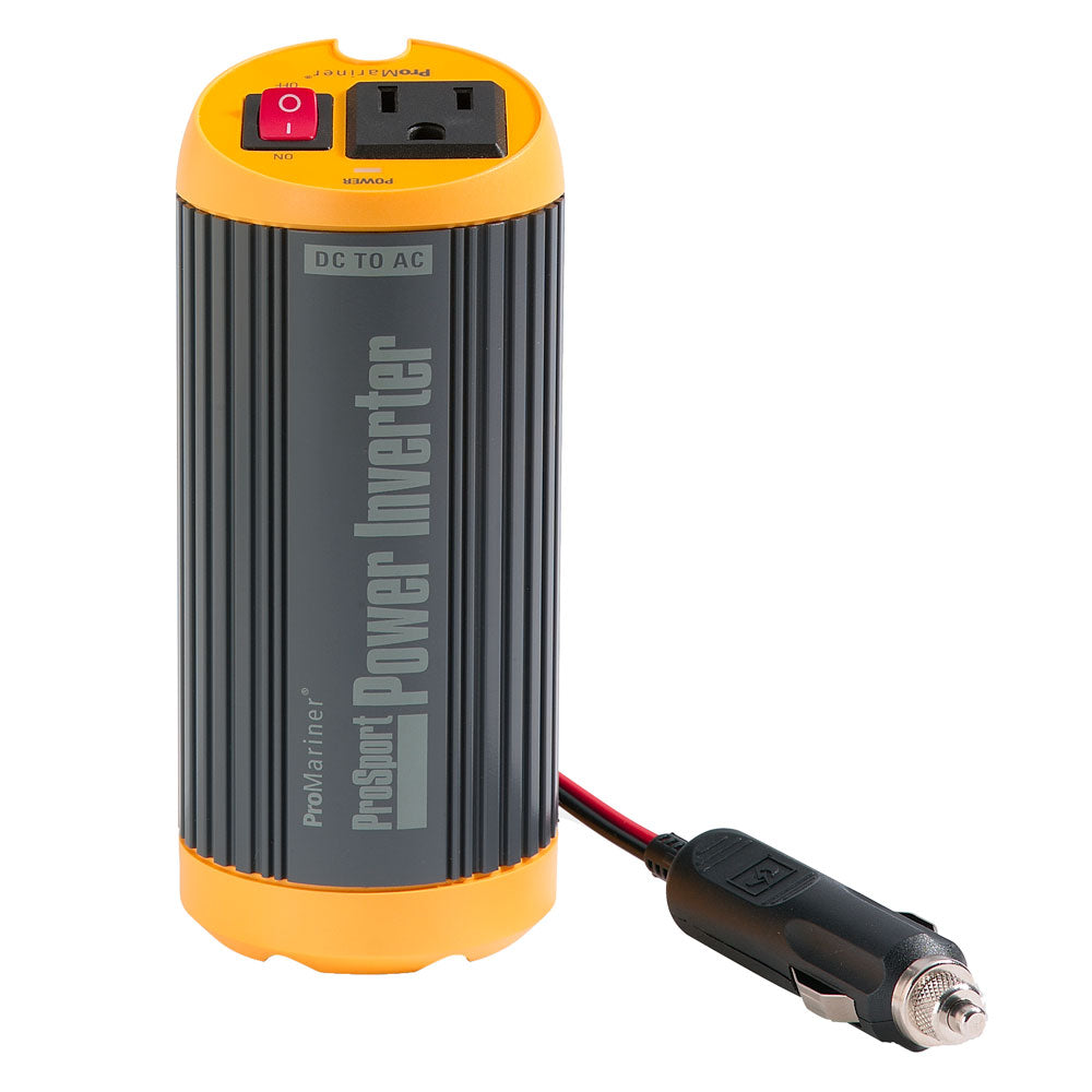 A ProMariner ProSport Cup Holder Power Inverter with a cord attached to it.