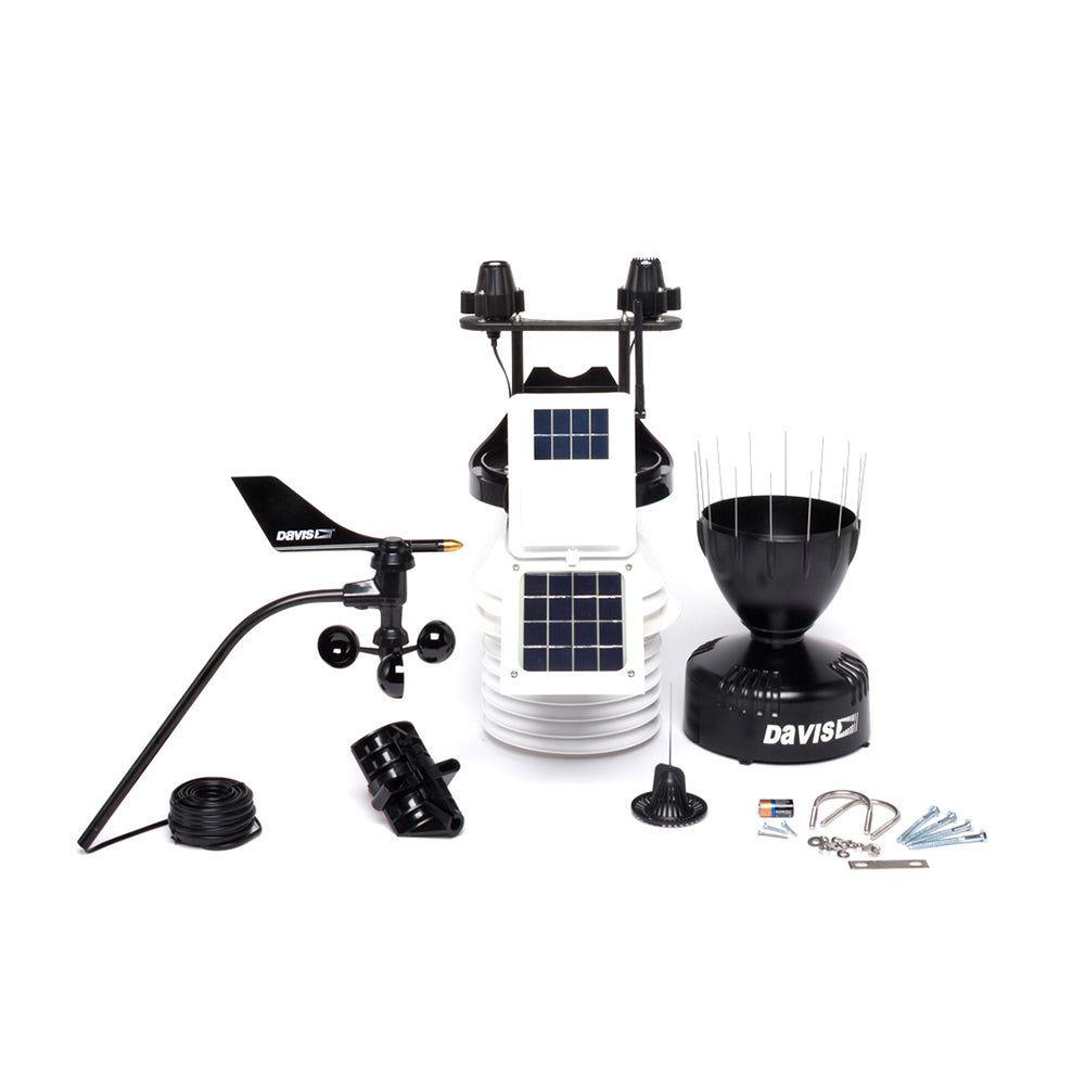 A Davis 6328 Wireless Integrated Sensor Suite Plus w-Fan Aspirated Radiation Shield and other items.