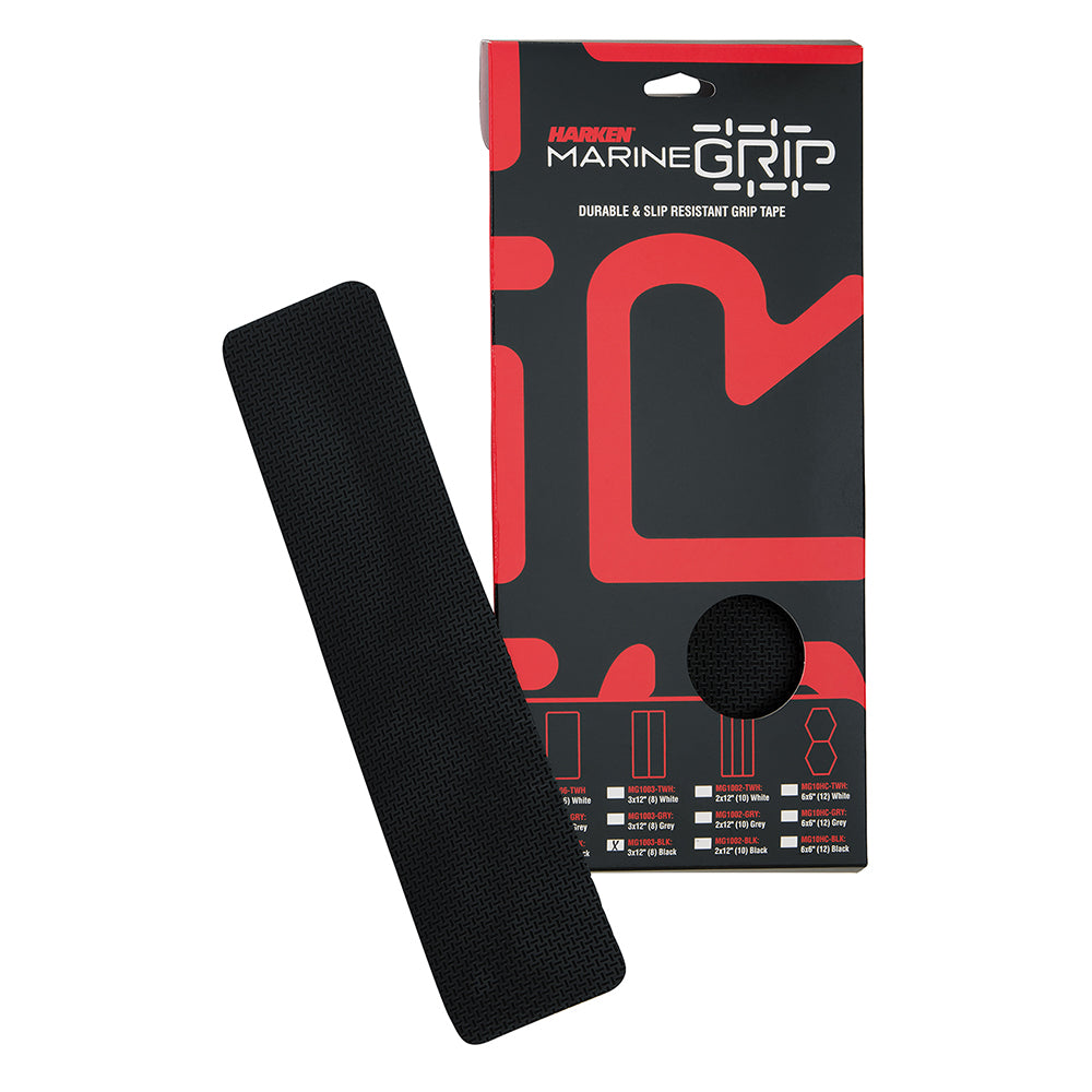 A package with Harken Marine Grip Tape - 3 x 12" - Black - 8 Pieces on it.