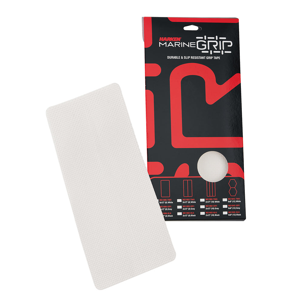 A white package with a Harken Marine Grip Tape - 6 x 12" - Translucent White - 6 Pieces label on it.
