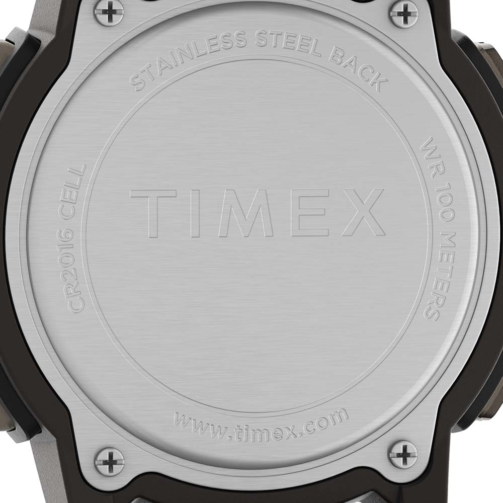 Timex Expedition Cat 5 men's brown resin case watch with brown-black band.