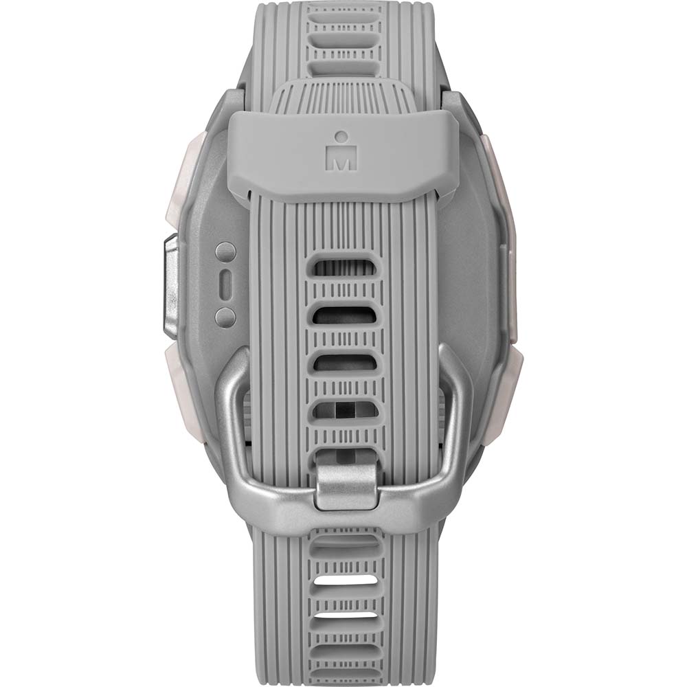 The Timex IRONMAN® R300 GPS Smartwatch - Light Grey-Silver Tone is shown on a white background.