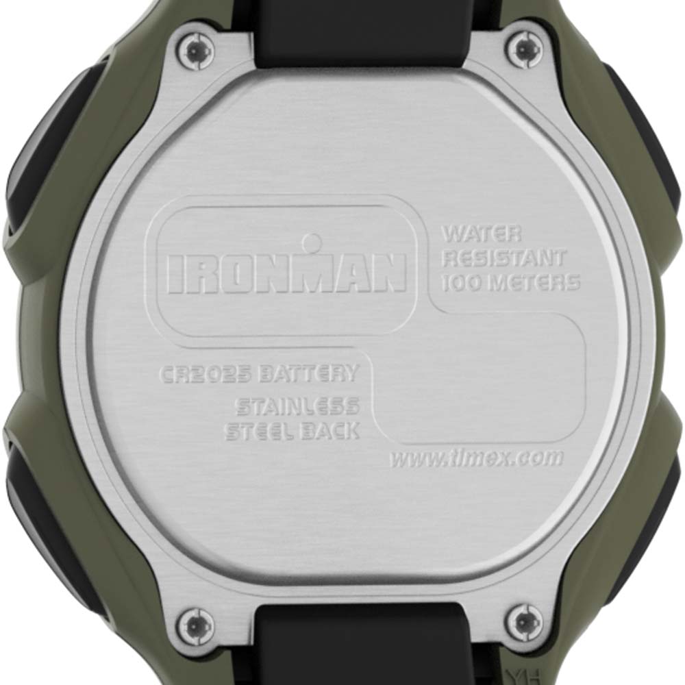 A Timex IRONMAN® Men's 30-Lap - Black-Green watch.