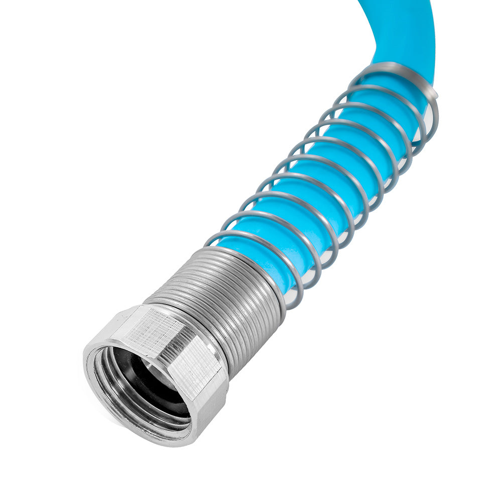 A Camco EvoFlex 75' RV-Marine Drinking Water Hose - 5-8" ID on a white background.