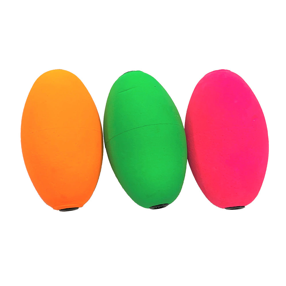 Three Tigress Oval Kite Floats - Multi-Color *3-Pack on a white background.