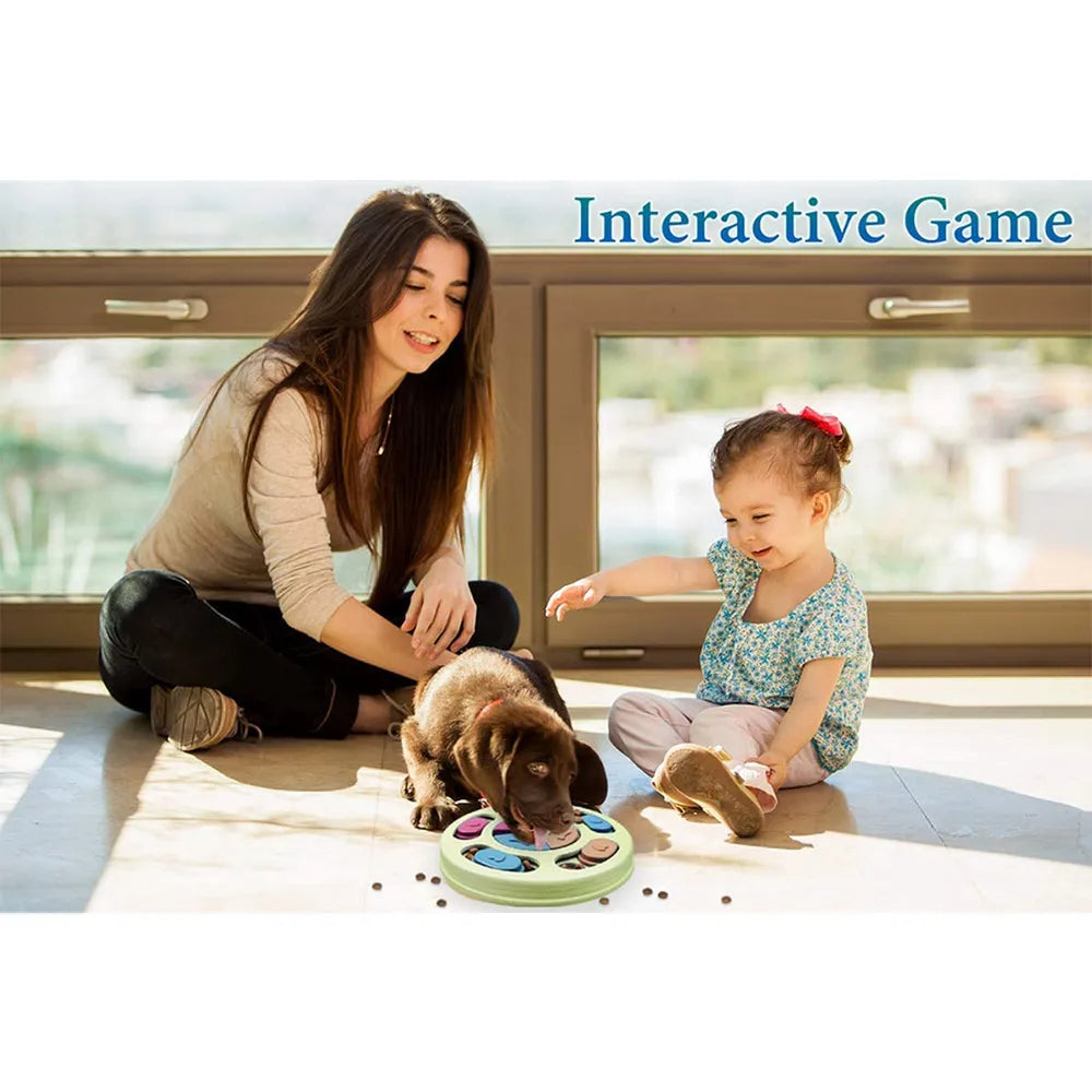 The Brainy Bone - Canine IQ Booster Toy is an interactive toy for dogs featuring a variety of treats.