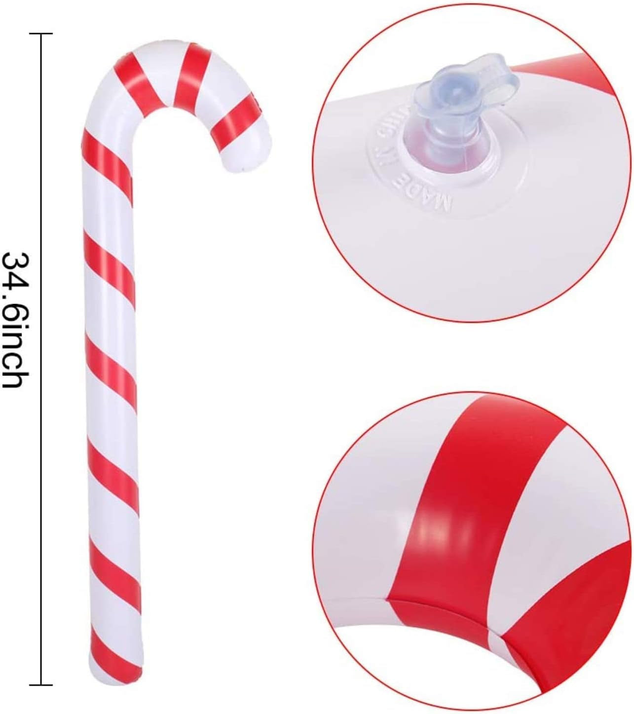 6Pcs 35 Inch Inflatable Christmas Candy Cane for Christmas Decorations, Outdoor Holiday Decorations by