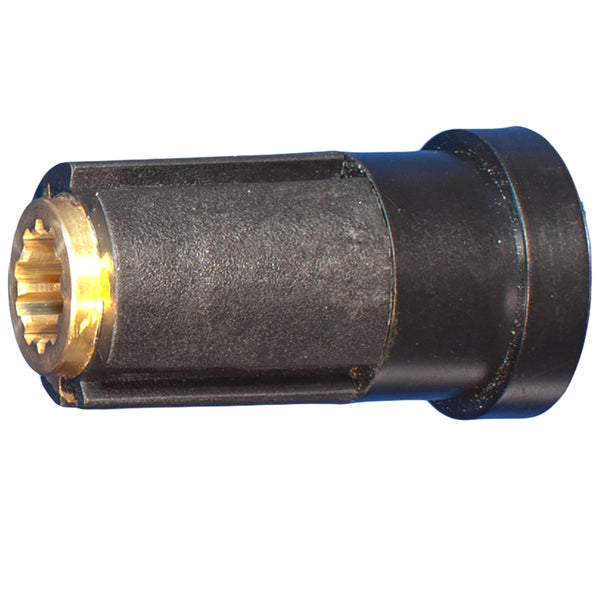 A Turning Point Hub Kit #25 threaded connector on a white background.