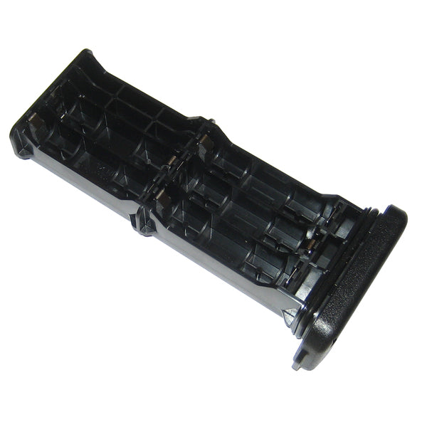 A black plastic Standard Horizon Battery Tray f/HX750 & HX851 holder for a handgun.