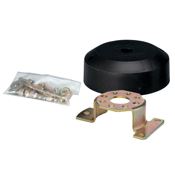 A UFlex 90 Degree Mounting Bezel Black with screws and nuts.