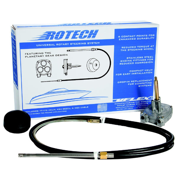 UFlex Rotech 19' Rotary Steering Package - Cable, Bezel, Helm rotator cable kit for UFlex Rotech 19' Rotary Steering Package - Cable, Bezel, Helm steering cable.