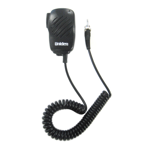 An Uniden SM81 Speaker Microphone with a cord attached to it.