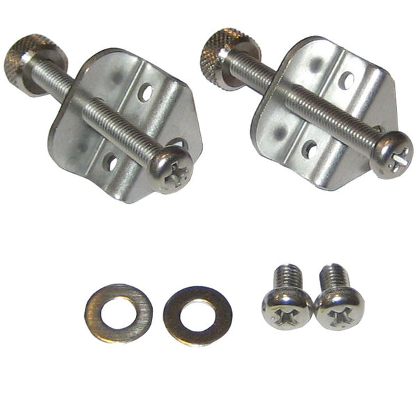 A pair of Standard Horizon Flush Mount screws and nuts.