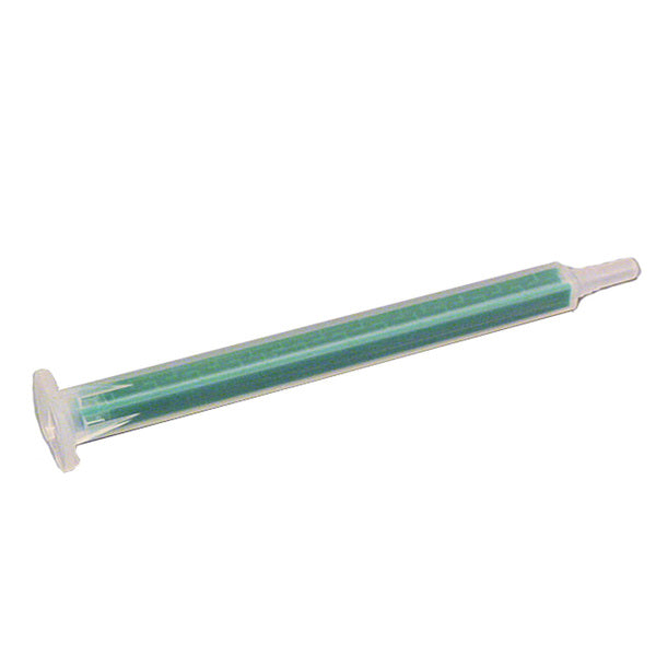 A green plastic tube on a white background with Weld Mount Mixing Tips f/Use w/AT-6030, AT-2010, &amp; AT-4020.