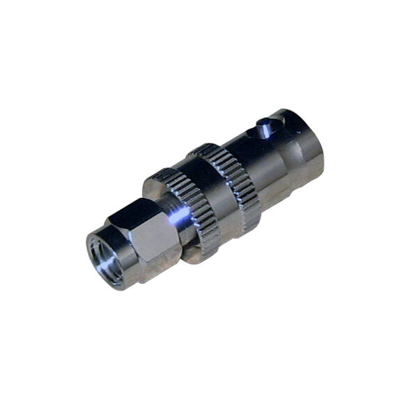 A Standard Horizon SMA to BNC adapter on a white background.