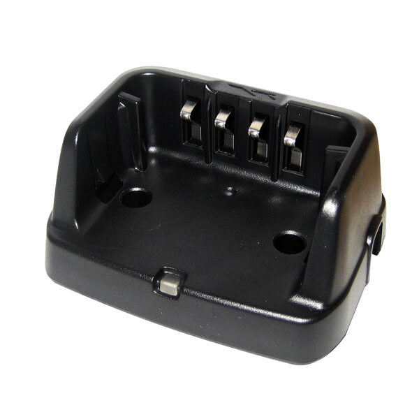 A black Standard Horizon Charging Cradle f/HX290 holder for a cell phone.