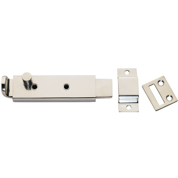 An image of a Whitecap Spring Loaded Slide Bolt/Latch - 316 Stainless Steel - 5-5/16" door latch.