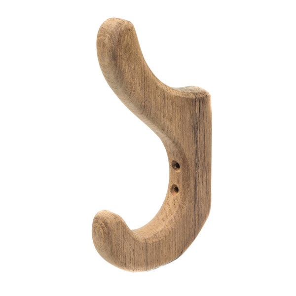 A Whitecap Teak Utility Hook on a white background.